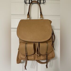 SOLE SOCIETY Tan Leather Backpack - New!